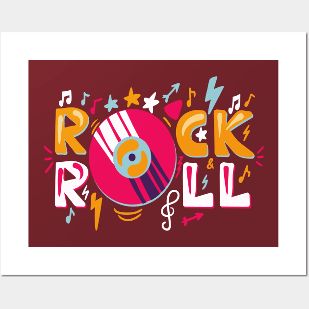 Retro Rock N Roll Wall Art by RubyCollection